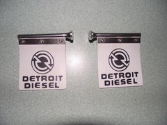 “DETROIT DIESEL” TAMIYA 1/14 SCALE MUD FLAP VINYL DIE CUT DECALS 1:14