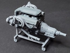 572 ENGINE – TURBO CHARGED 3D print 1:8 1:12 1:18 1:24 scale JPGMODELS Italeri