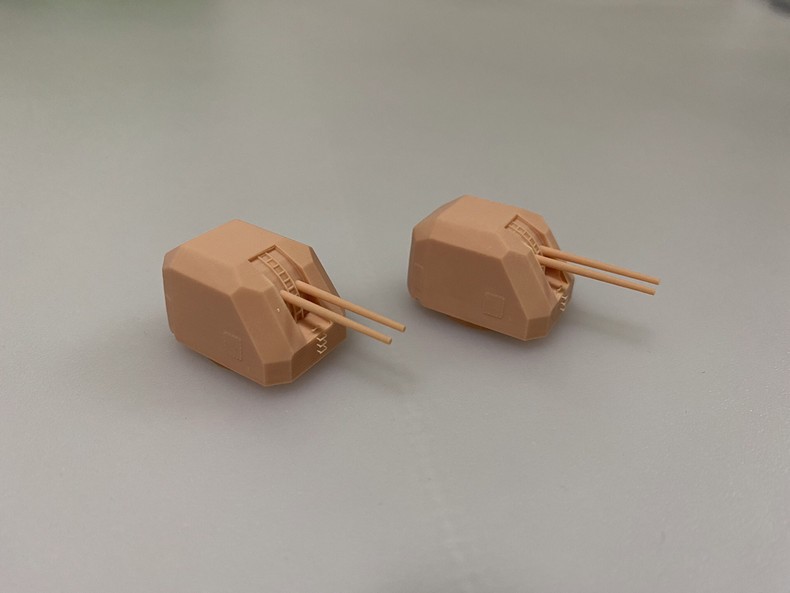 3D printing 1/200/350 Chinese Navy’s 100mm twin-barrel naval gun Unpainted/1pc
