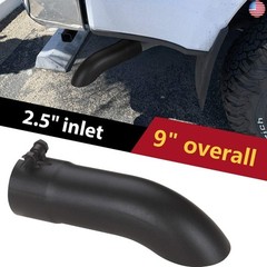 LCGP 2.5 Inch Inlet Turn Down Bolt On Exhaust Tip, Standard 2 1/2 Inch Inside