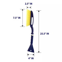 Heavy Duty 25 In. Snow Brush with Ice Scraper, Ergonomic Dual Handle Design – 2