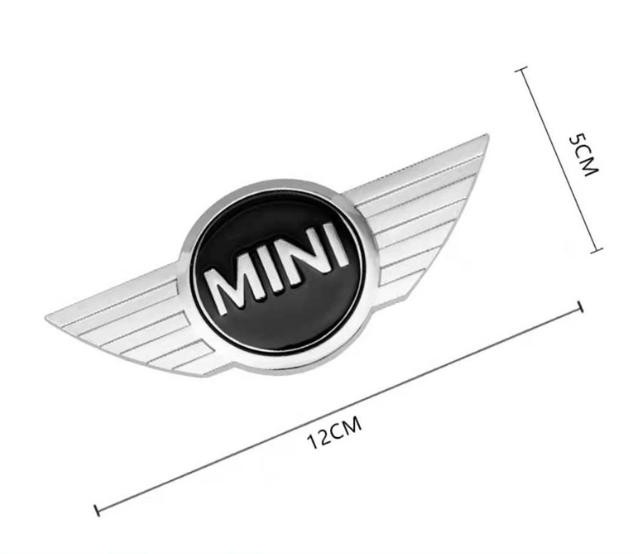 Silver Black Mini Cooper Rear Emblem Badge New OEM 51147026186 02-17 FAST SHIP