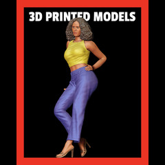 People Sitting and Leaning on Model Cars Resin 3d print Set of 3 Figures