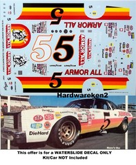 NASCAR DECAL # 5 ARMOR ALL 1978 CHEVROLET MONTE CARLO NEIL BONNETT 1/25