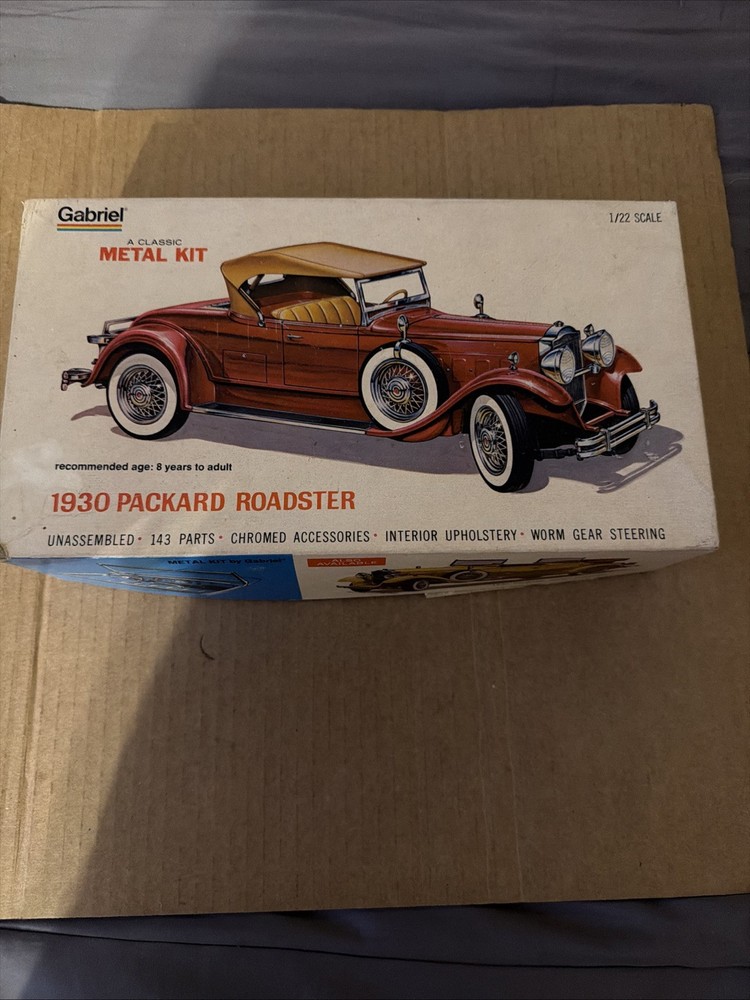 HUBLEY #4860 1930 PACKARD ROADSTER METAL MODEL KIT 1/22 SCALE Vintage Openbox