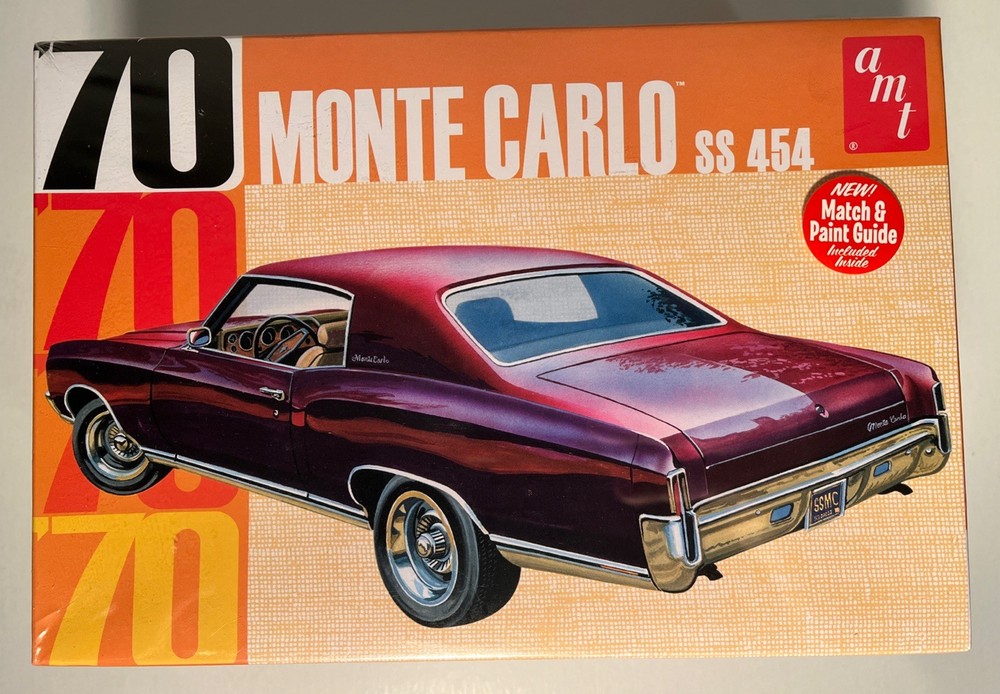AMT 1970 Monte Carlo SS 454 Model Car Kit #928, Sealed (B207)