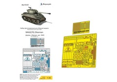 1:35 pE detail set for scale model m4A2 76 sherman zvezda