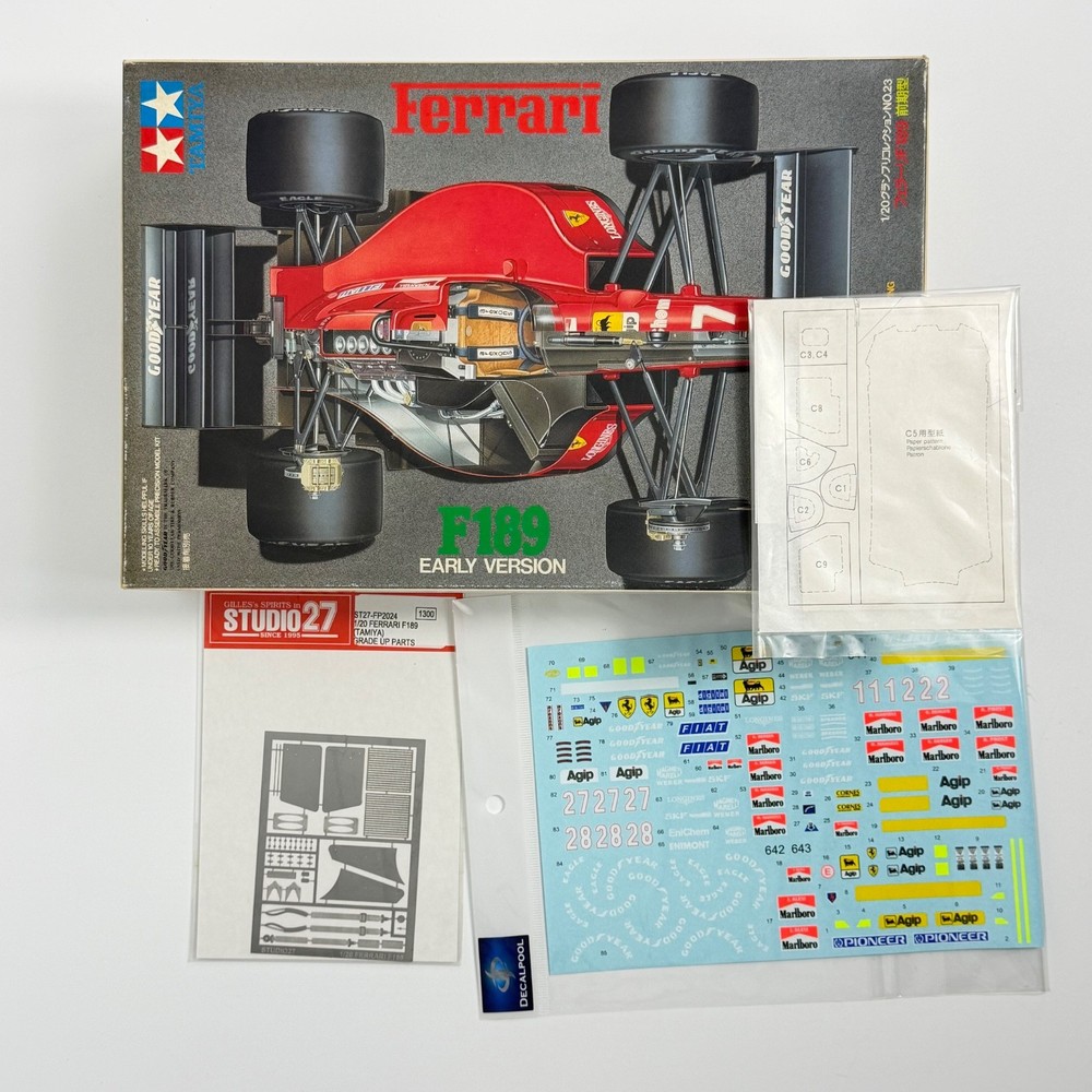 TAMIYA 1/20 FERRARI F189 EARLY VERSION Item20023 with NEW DECALS & PE PARTS