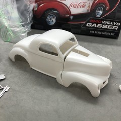 FOB 40 Willys Coupe Gasser Hard BODY Slot Car? 1:25 AMT Search LBR Model Parts
