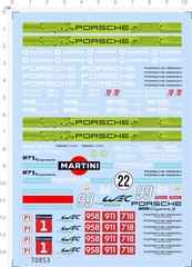 1/24 scales decals baoshijie 911 718 958 for model car (70853)
