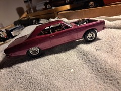 Custom Pre-Built Painted Purple Plastic Model Car Ready to Go Single Unit