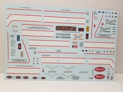 Peterbilt 359 DECAL SHEET from AMT 1:25 Model Kit #1477 DECALS