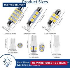 Zakolak 42 Pieces Interior Car Lights, Super Bright White Dome Map Tail Cab Ligh