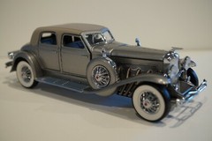 1933 Duesenberg SJ – Supercharged – Called 20K Danbury Mint Silver Gray w/ box