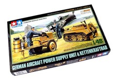 TAMIYA Military Model 1/48 Aircraft Power Supply Unit & Kettenkraftrad 32533
