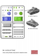 Plastic Soldier CompanyWW2V15011 Allied M4A4 / Firefly Sherman Tank 15MM Sprue