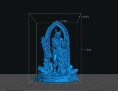 3D Printed Female archer samurai Statue Unpainted
