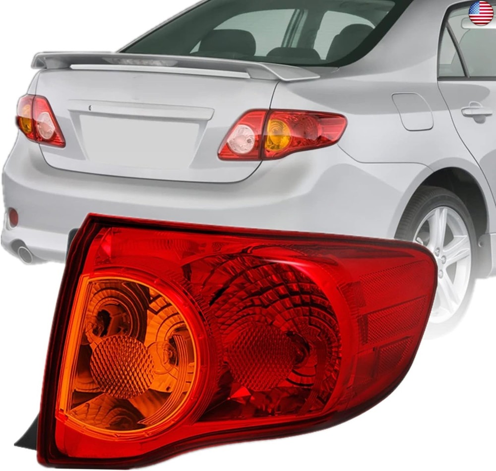 munirater Outer Right Tail Light Assembly Replacement for Corolla OE-Style