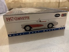Vintage Metal Die Cast Testors 1957 Corvette Model Car Kit Snap Chevrolet Chevy