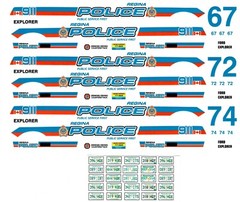 1/24, 1/25 Police Car Decals (Bill Bozo – Regina Canada Police)