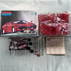 1991 Monogram 25th Anniversary Lamborghini Countach Vintage 1:24 Model Kit AS IS