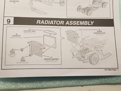 Revell 49 Mercury RADIATOR ASSEMBLY TANK SUPPORT HORNS HOSE from 1:25 Model Kit