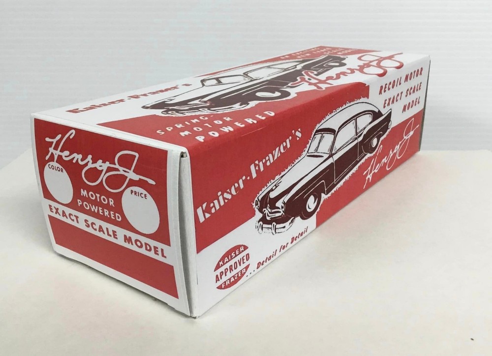 1951 Kaiser Frazer Henry J Promo Model REPLICA BOX ONLY..NO CAR..NOT ORIGINAL