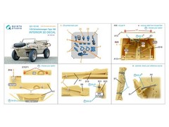 QD+35146 Quinta Studio 1:35 Schwimmwagen Type 166 Interior 3D Decal – Hero kits