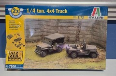 Italeri Pair of Willys Jeep 1/4 TON 4X4 – 1:72 Model Kit 7506 ~ New Old Stock