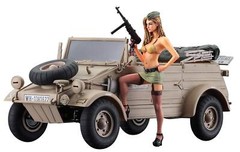 Hasegawa 1/24 Pkw.K1 Cubelwagen Type 82 Balloon Tire w/Blonde Girls Figure SP473