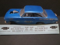 New!! Blairs Speed Shop 65′ Nova AWB 1/25 Decal from Fremont Racing Specialties