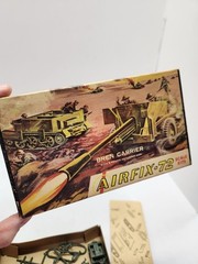 VINTAGE BOXED AIRFIX-72 BREN CARRIER & SIX POUNDER ANTI TANK WEAPON Started Kit