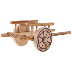 Simulation Cart Toy Wooden Model Miniature Farm Cart Toy Small Garden Model