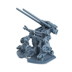LYCG350345 1/350 German Navy 3.7CM SK C/30 GUNS IN THE DOPP L C/30 TWIN MOUNT