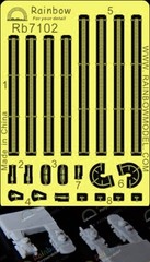 Army Tank Unpainted 1/700 IJN Amphibious Armament (4 set) [1PE, 4Resin parts]