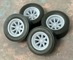 1/24 Scale: “Minilite Wheels For Trans Am Race Series” W/ Goodyear Racing Slicks