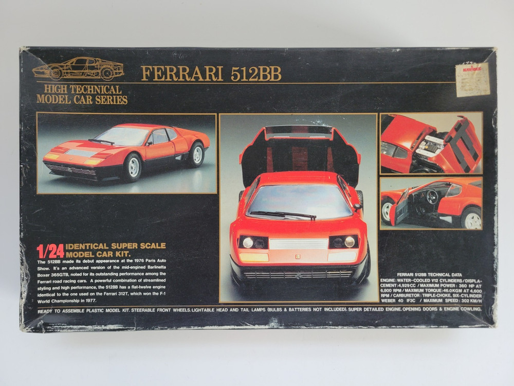 TOKYO MARUI 1/24 Ferrari 512BB High Technical Model Car Series – READ All Notes