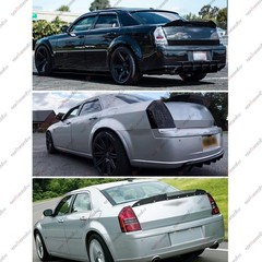 2 Pieces Rear Wickerbill Spoiler Compatible with 2005-2010 Chrysler 300 SRT,