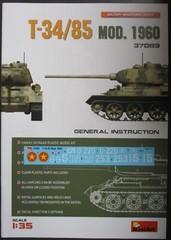 Miniart 1/35 Scale T-34/85 mod. 1960 – Decals from kit No. 37089