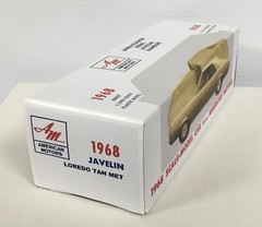 New 1968 AMC Javelin Loredo Tan Metallic Promo Model REPLICA BOX ONLY..NO CAR