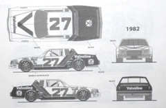 NASCAR DECAL #27 VALVOLINE 1981 or 1982 BUICK REGAL CALE YARBROUGH 1/24