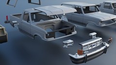 ABS-LIKE RESIN 3D PRINTED 1/25 1987 FORD BRONCO FULL KIT