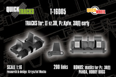 1/16 QuickTracks T16005 Lt vz. 38; Pz.Kpfw. 38(t) early Tracks + Painting mask