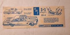 Unused 60s AMT 1:25 Vintage SD-4 # 10 Payne Auto Glass Decal Sheet Michigan