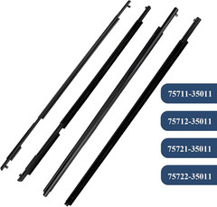 Window Molding Trim Seal for 2010-2021 Toyota 4Runner,Black Outer Door Weather S
