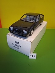 DEALER PROMO 1982 CHEVY CAVALIER BLACK WITH BOX Silver Interior