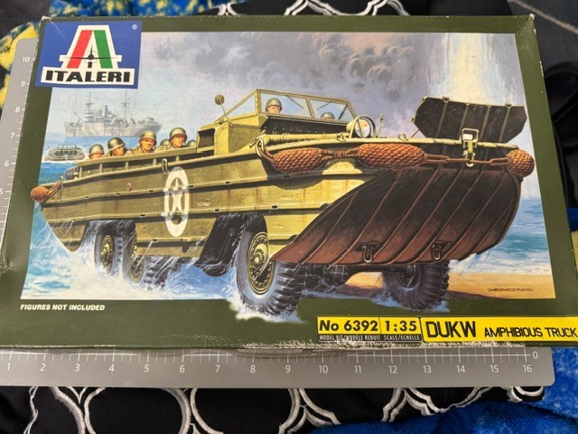 Italeri 1/35 Scale DUKW Amphibious Truck Model Kit #6392 Partially Assembled!
