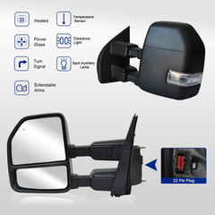 Passenger Right Side Towing Mirrors for 2017 2018 2019 2020 Ford F250 F350 F450