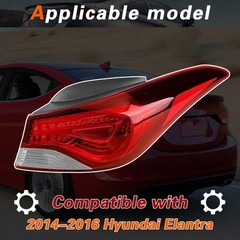 TODO Tail Light Assembly Compatible with 2014-2016 Hyundai Elantra, Fits 2014