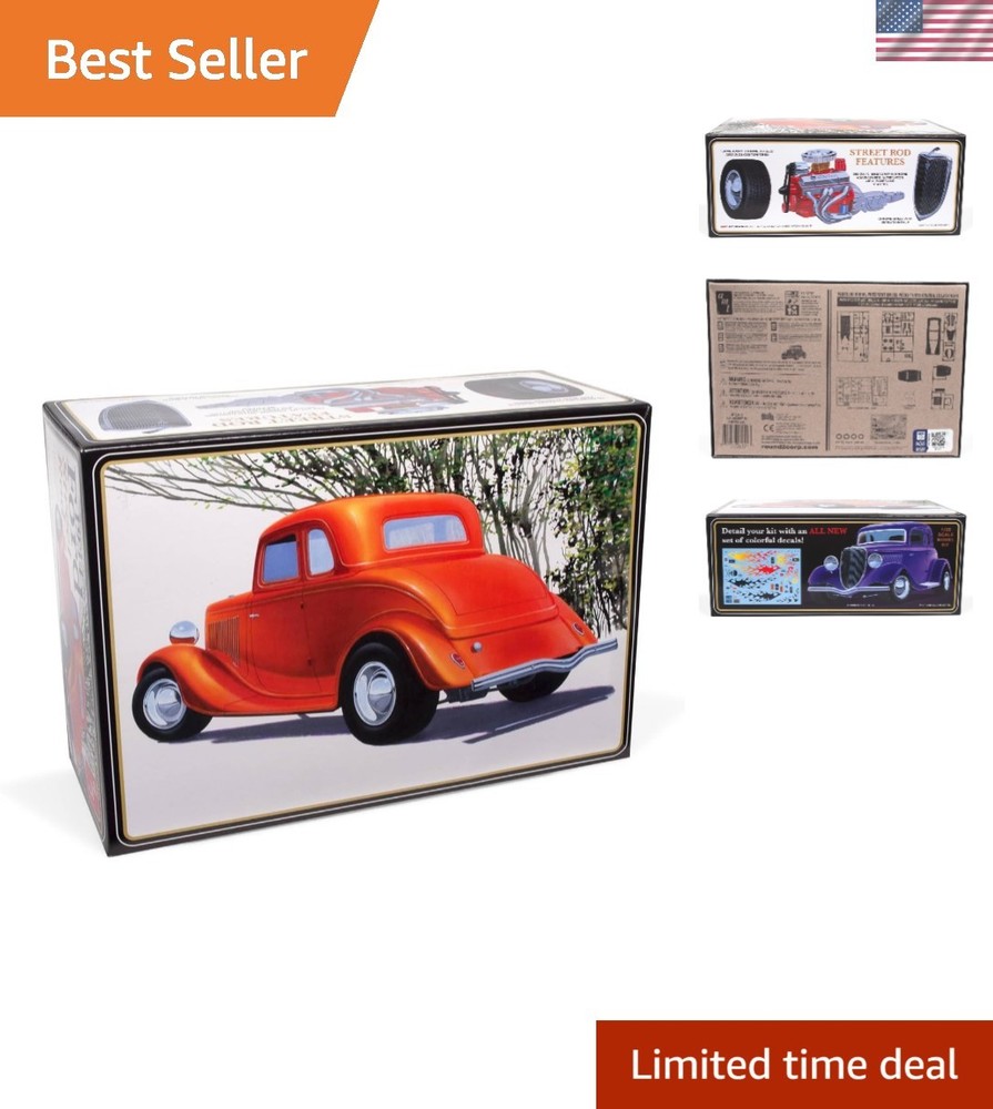 Build Your Classic 1934 Ford 5-Window Coupe – 1:25 Scale Model Kit for Hobbyists